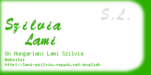 szilvia lami business card